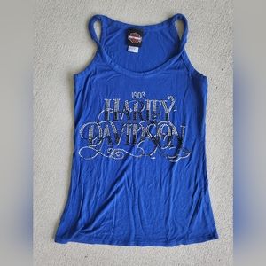 NEW - Harley-Davidson Women's Tank Blue with Sequins